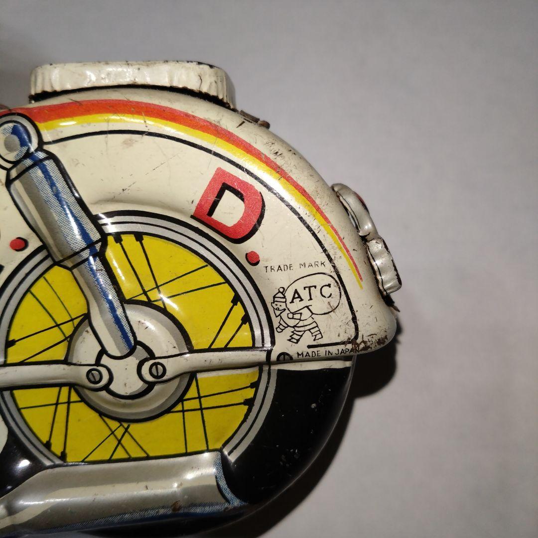 昭和レトロ アサヒ玩具 ブリキ製 白バイ