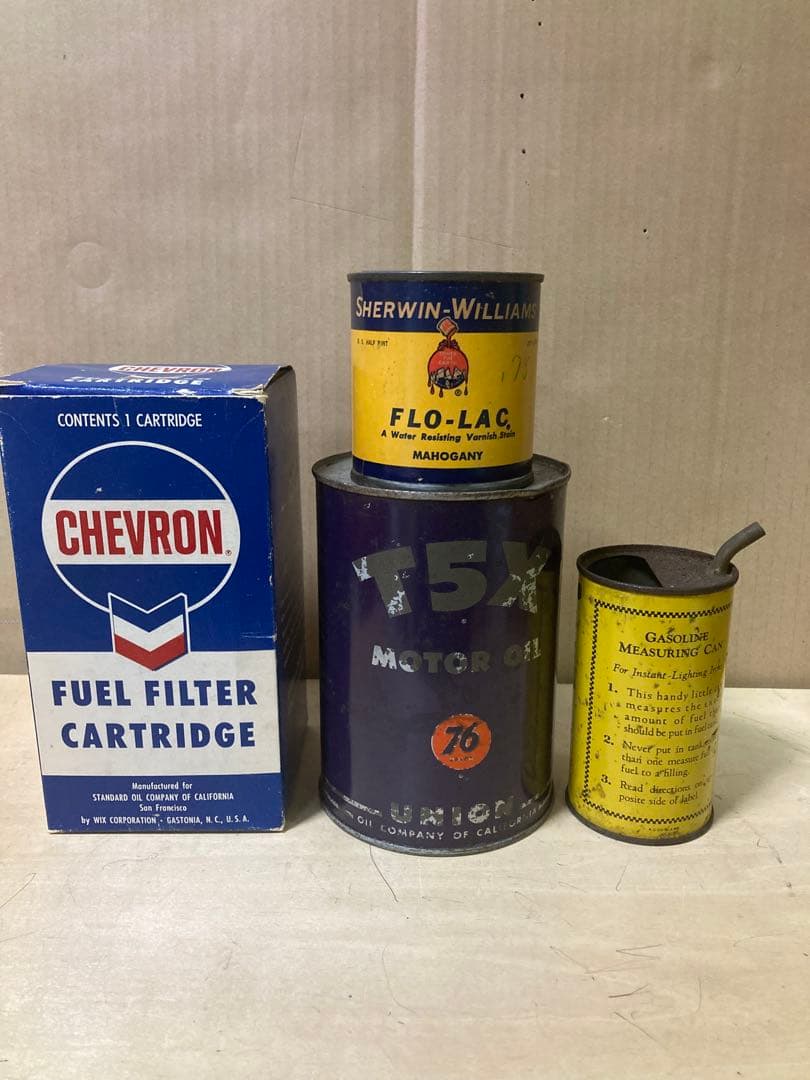 まとめ売り　アメリカ　車関係　ビンテージ　缶　紙箱　ガソリン計量缶