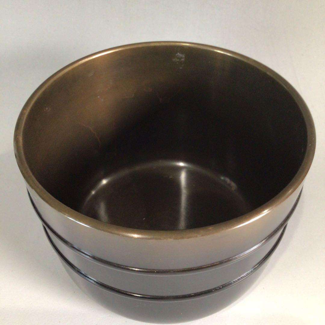 Ｐ３２１　皆具　『金谷浄雲造』『唐銅』『利休形』『水指　建水　蓋置　杓立』　共箱