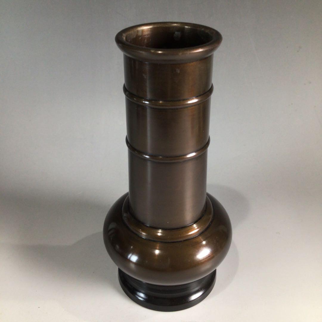 Ｐ３２１　皆具　『金谷浄雲造』『唐銅』『利休形』『水指　建水　蓋置　杓立』　共箱