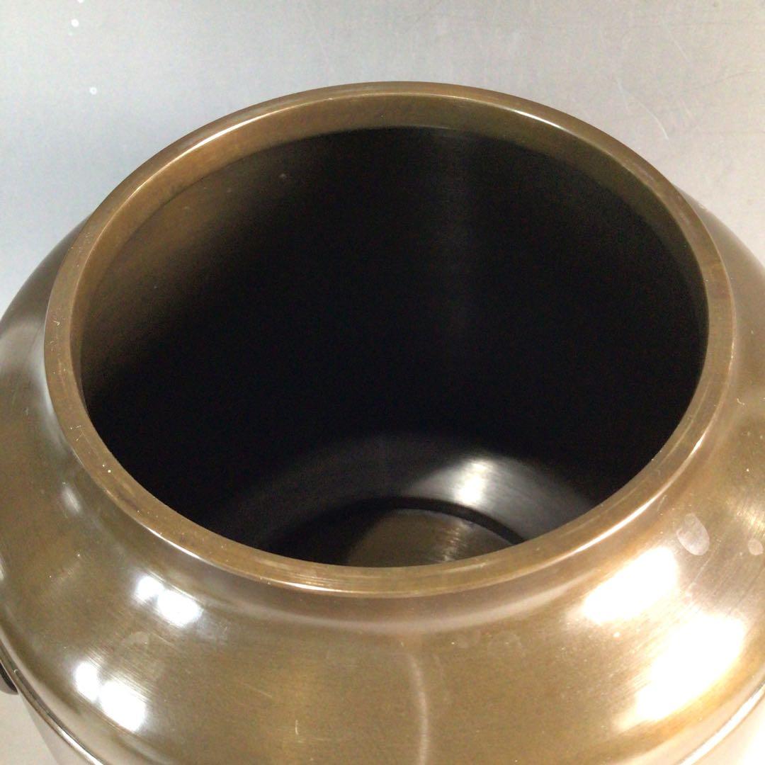 Ｐ３２１　皆具　『金谷浄雲造』『唐銅』『利休形』『水指　建水　蓋置　杓立』　共箱