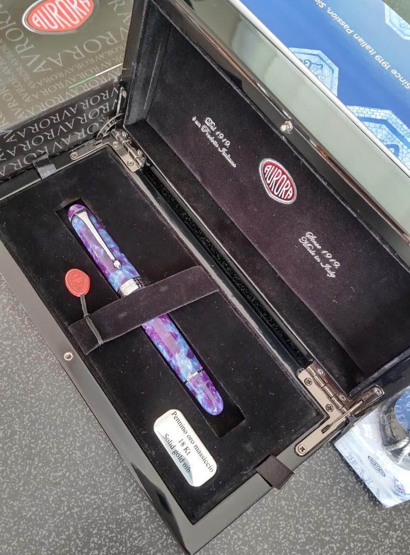 アウロラ 高級万年筆 バイアディナポリ 中字 M 世界限定888本 高級筆記具