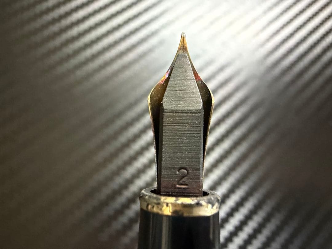 美品 エボナイト芯 モンブラン 144 ボルドー 全金 EF 極細字 万年筆