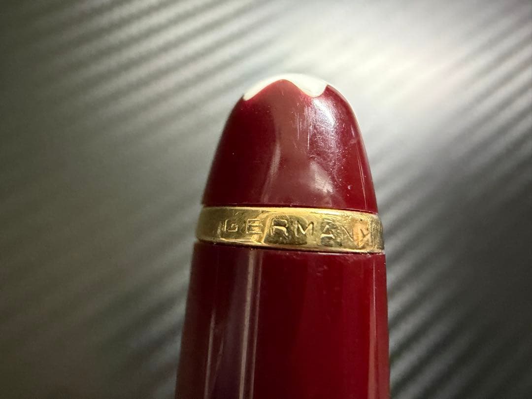 美品 エボナイト芯 モンブラン 144 ボルドー 全金 EF 極細字 万年筆