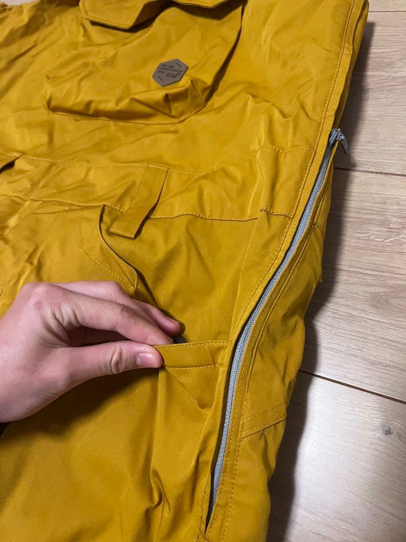 女性用イエローサスペンダー付きスノーボードウェアストレッチヒブパンツ