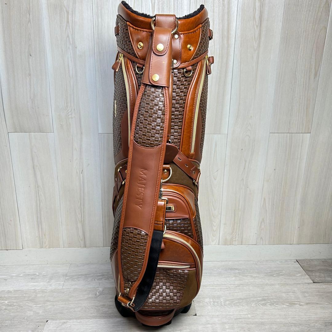 【高級感】マジェスティ ゴルフキャディバッグ ブラウン MJ 美品！豪華！