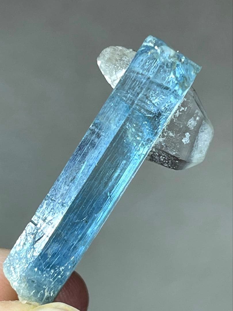 【希少・大結晶】アクアマリン 共生 スモーキークォーツ 原石 15.45 ct