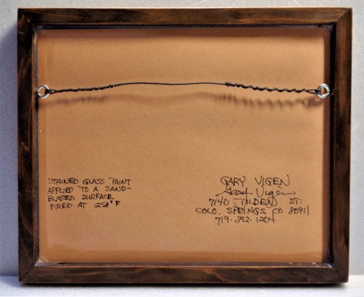 超レア　ガラス工芸　ガラス焼成塗装作品　GARY  VIGEN