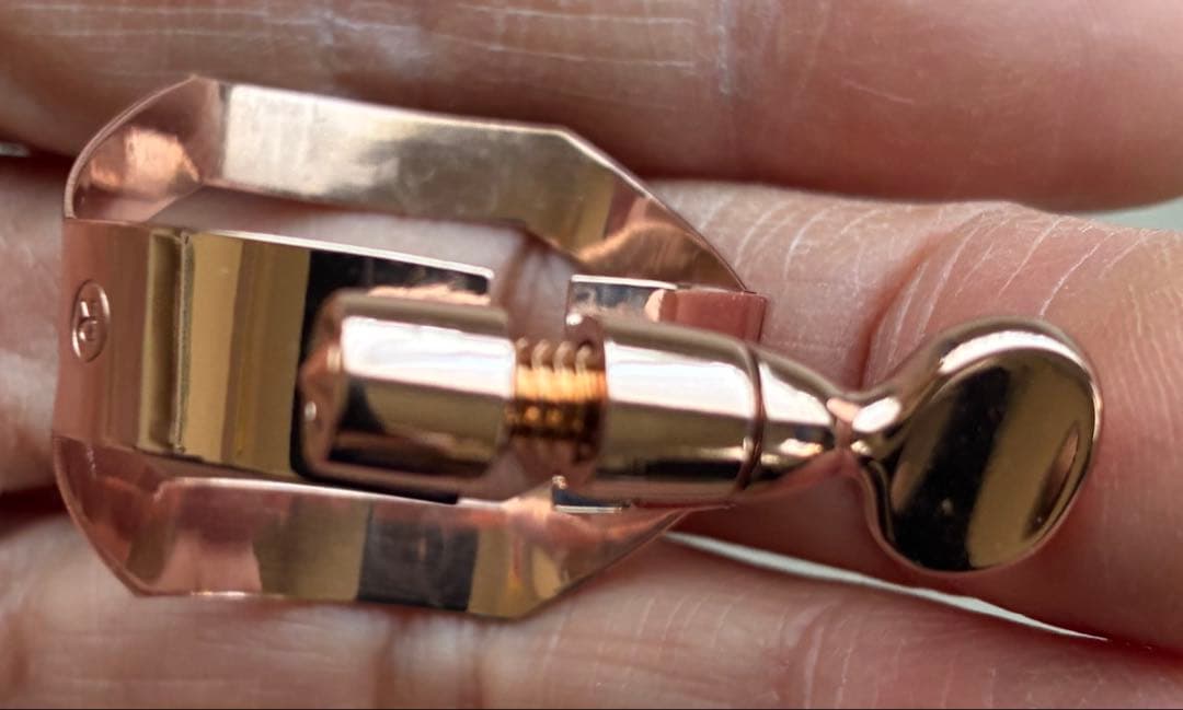 【未使用】 SELMER アルトサックス用 リガチャー ピンクゴールド