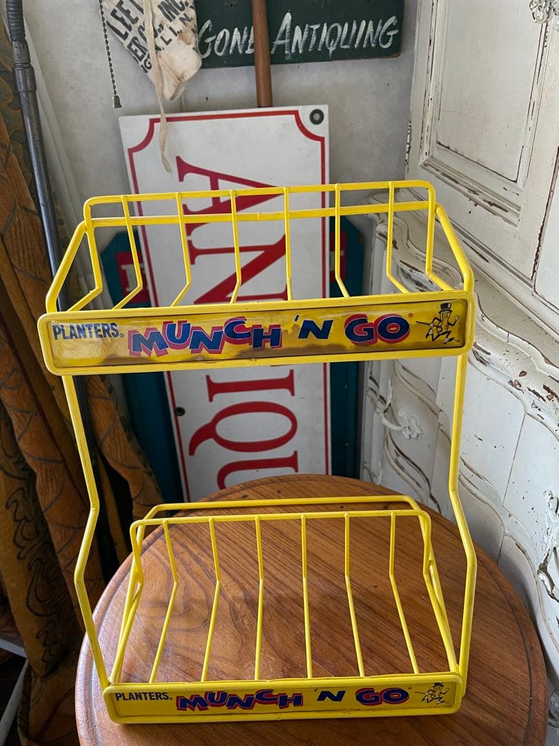 アンティーク　ワイヤー　ディスプレイ　ラック　スタンド飾り棚Mr.PEANUTS