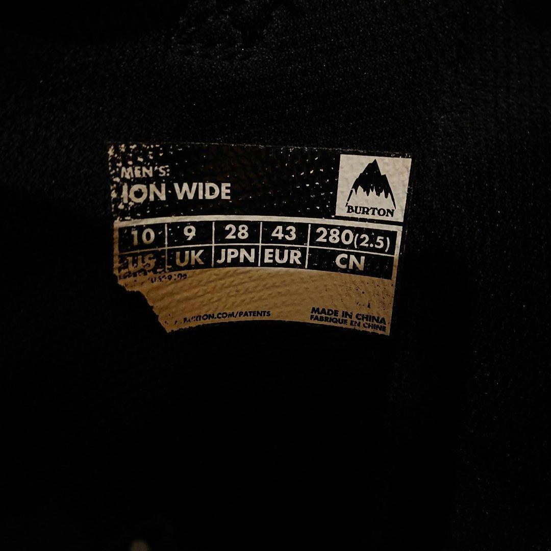 BURTONバートンionアイオン28.0cm黒20年モデルスノーボード ブーツ