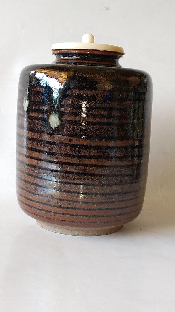 松本鉄山 松本鐵山 大名物 円乗坊写 茶入 仕覆 角倉金襴 共箱 茶道具 新品