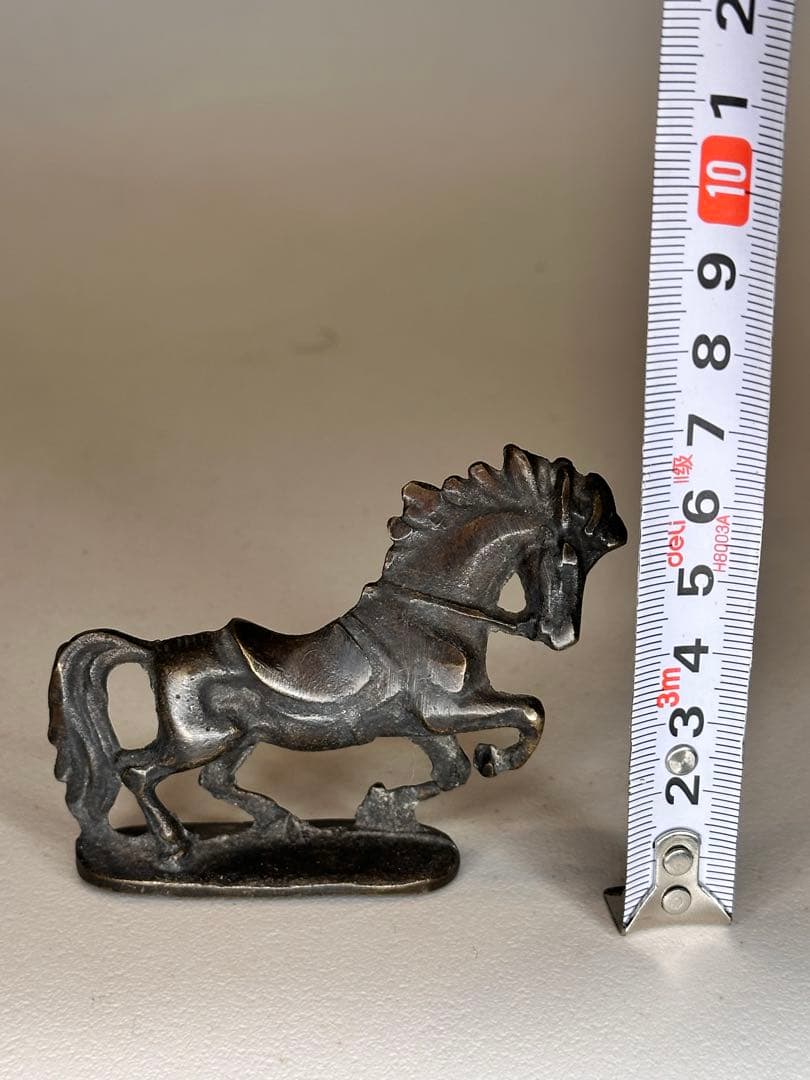 銅製 馬置物 駿馬像 古銅風 オブジェ 時代物 飾り物