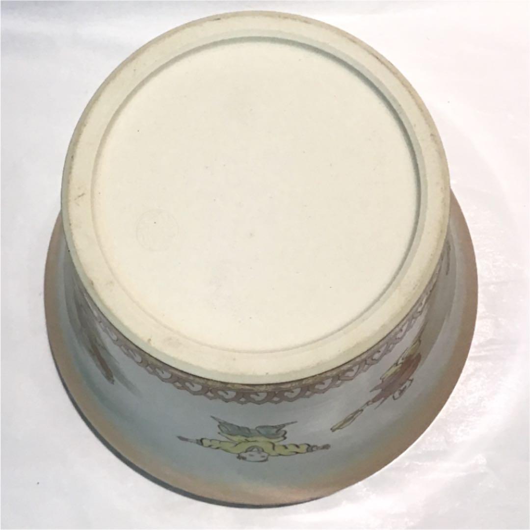 【茶道具】中村秋峰 仁清写末広唐子遊絵 水指