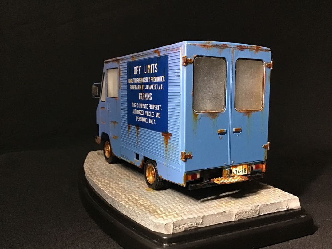 1/24 トヨタ　ハイエース　クイックデリバリー　ジオラマ　完成品　ケース付