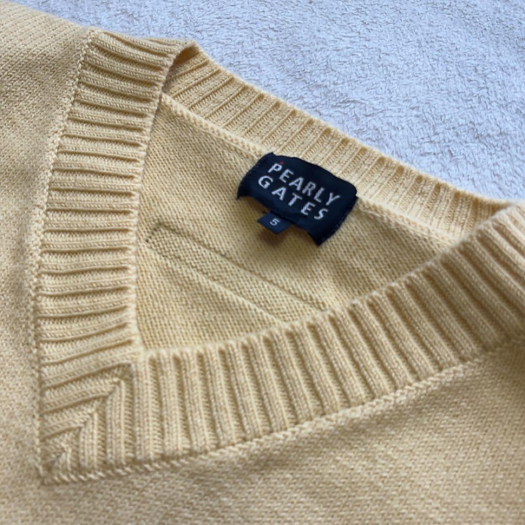 美品　パーリーゲイツ　ニット　ウール　毛　レオパード　ヒョウ　ベージュ　豹　L