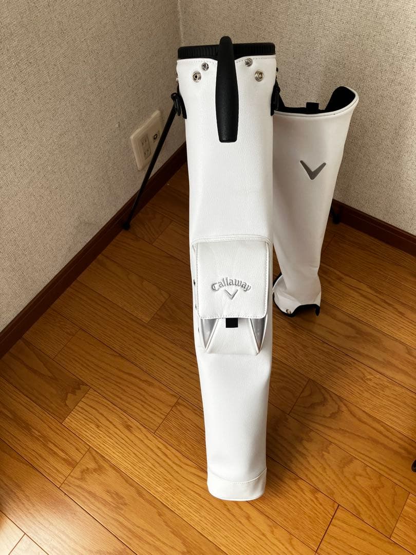 【美品】キャロウェイ スタンドクラブケース 22 JM ホワイト 3〜4本用