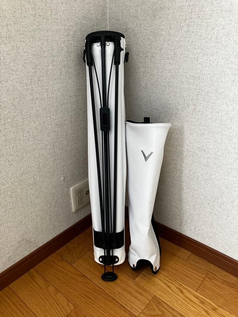【美品】キャロウェイ スタンドクラブケース 22 JM ホワイト 3〜4本用