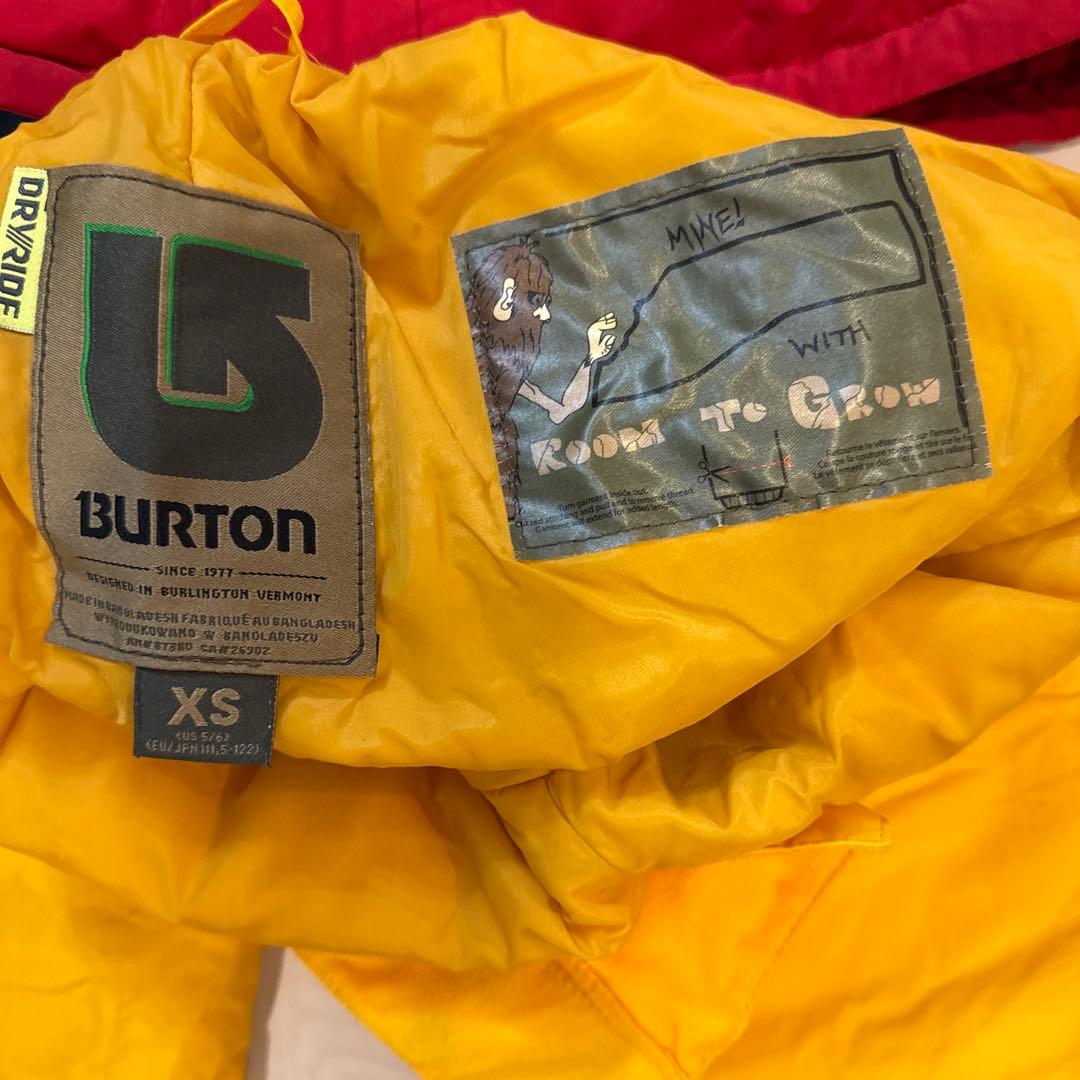 BURTON スノーボードウェアセット S 赤/黄