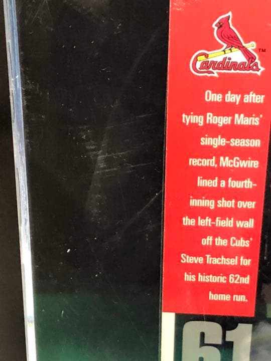 マークマクガイヤー　カード　ホームラン記念　クリアプレート