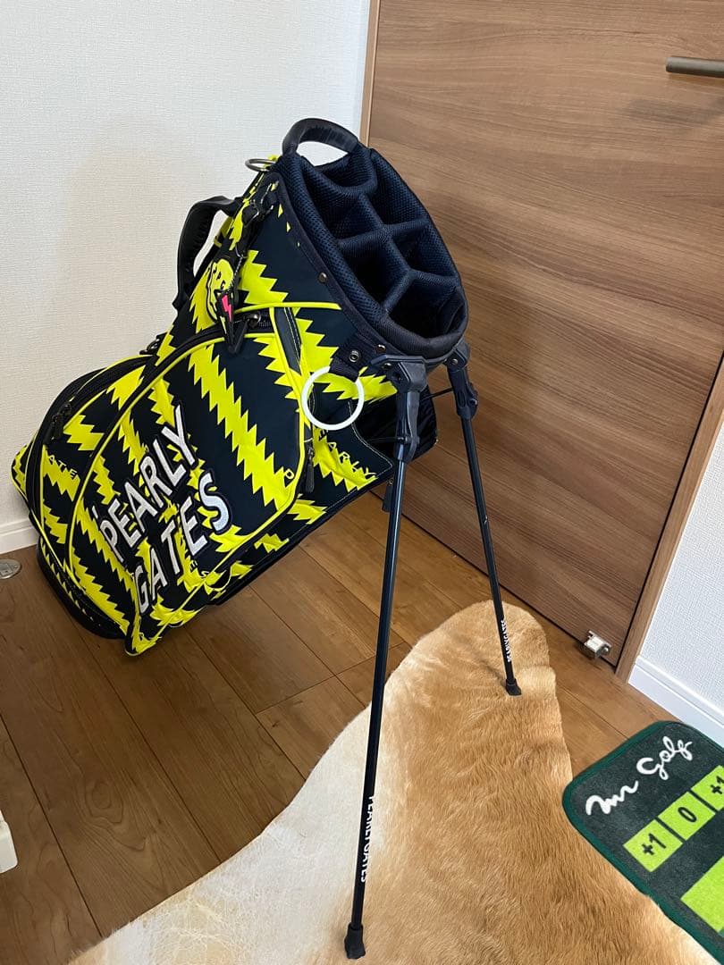 PEARLY GATES パーリーゲーツ　ギザギザボーダー柄　キャディバッグ