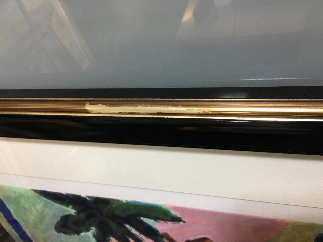 送料込【真作】Michael Leuマイケル・ルー　シルクスクリーン　直筆サイン