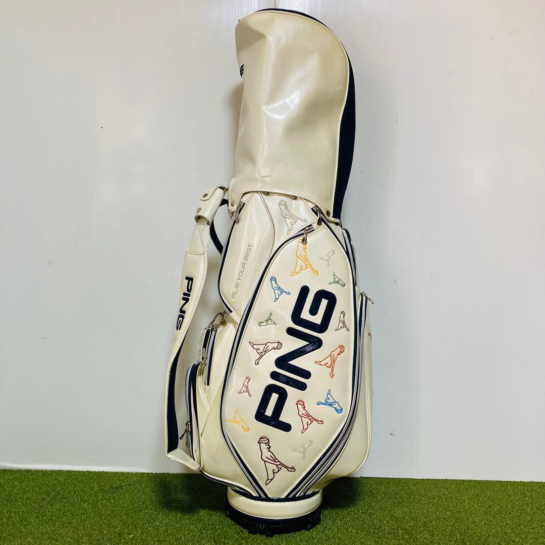 PING ピン Mr.PING キャディバッグ エナメル製 カート型 9.5型