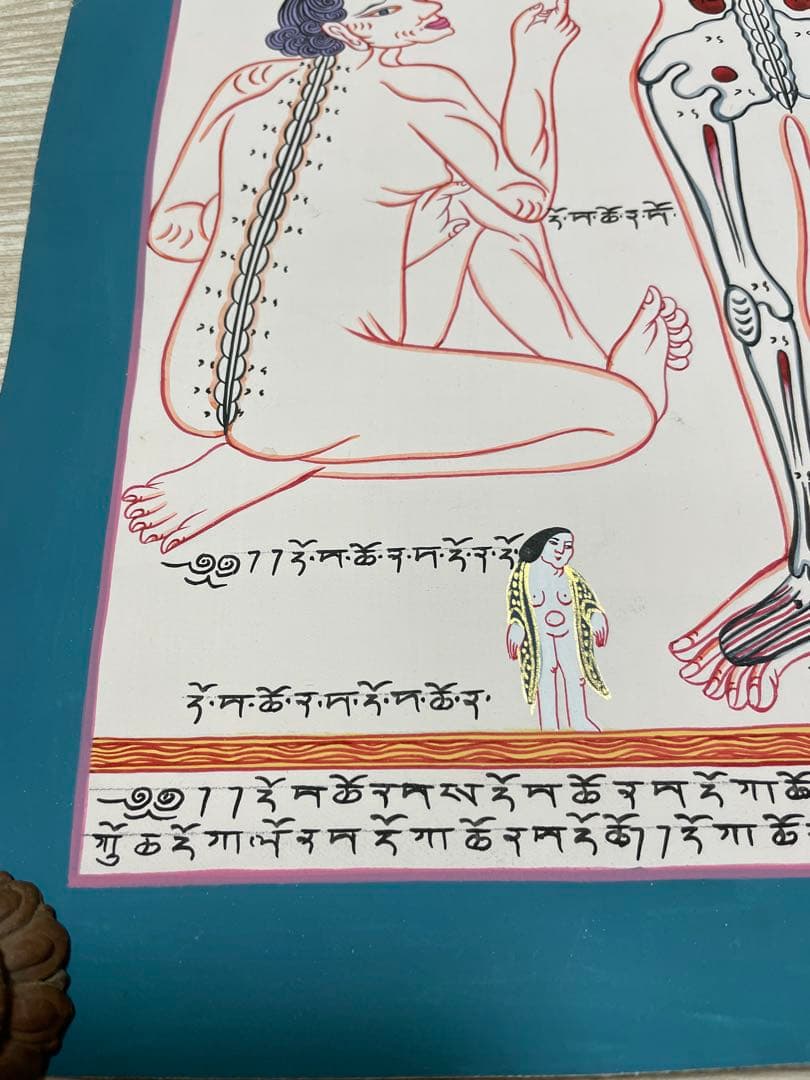 《 チベット密教　1点物 》 手描き　曼荼羅　メディシンタンカ　仏教　密教