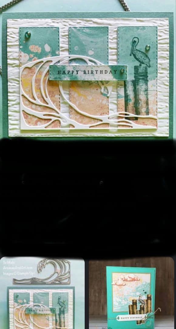 １点限り♡未使用　美しい波のスタンプ＆ダイ　スタンピンアップ