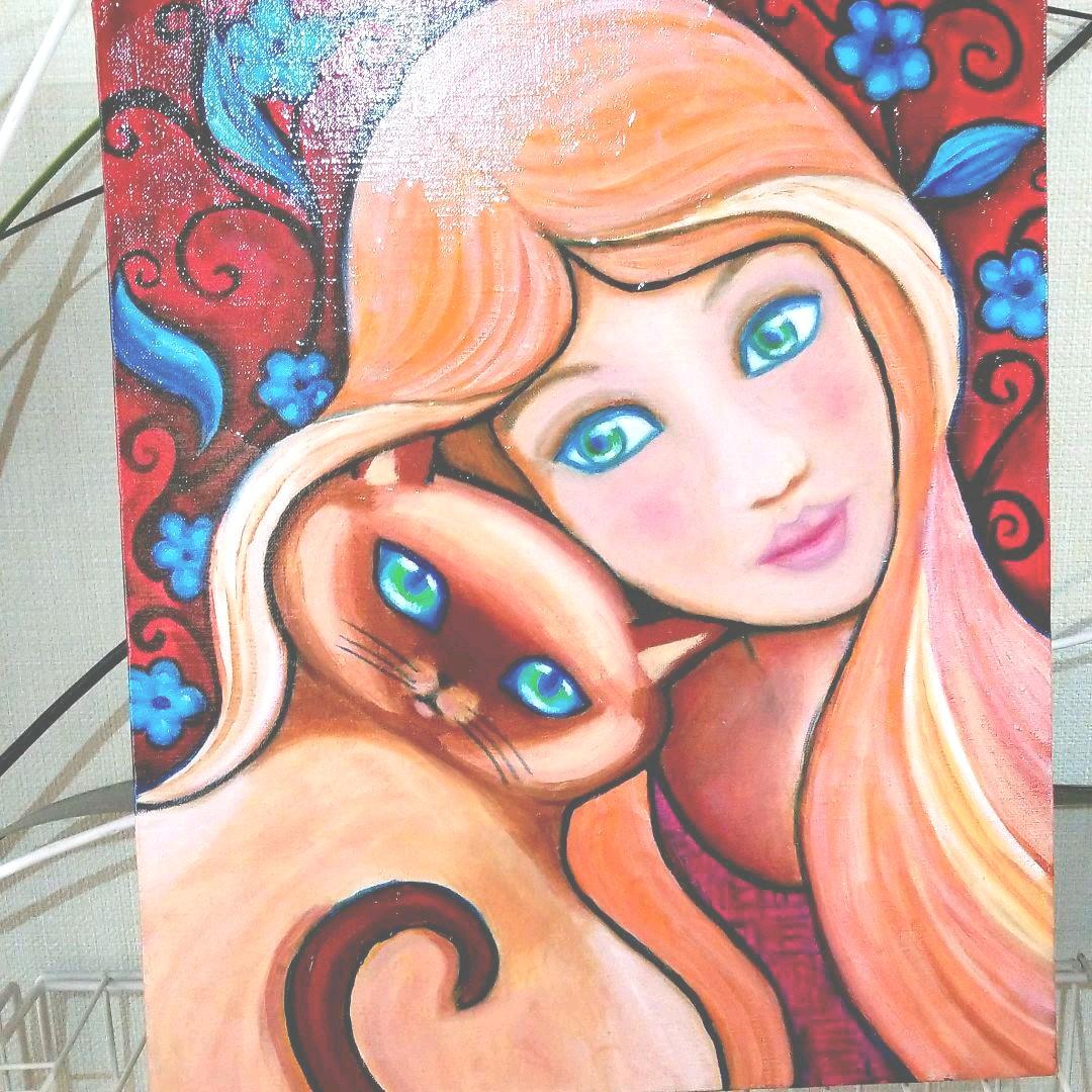 油絵　専用　愛しい私の猫