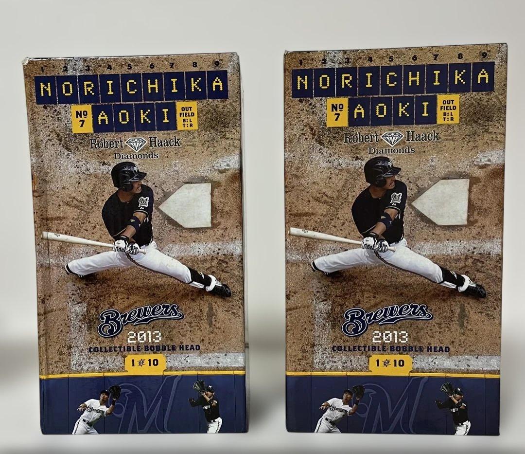 青木宣親 ブリュワーズ ボブルヘッド 2体セット