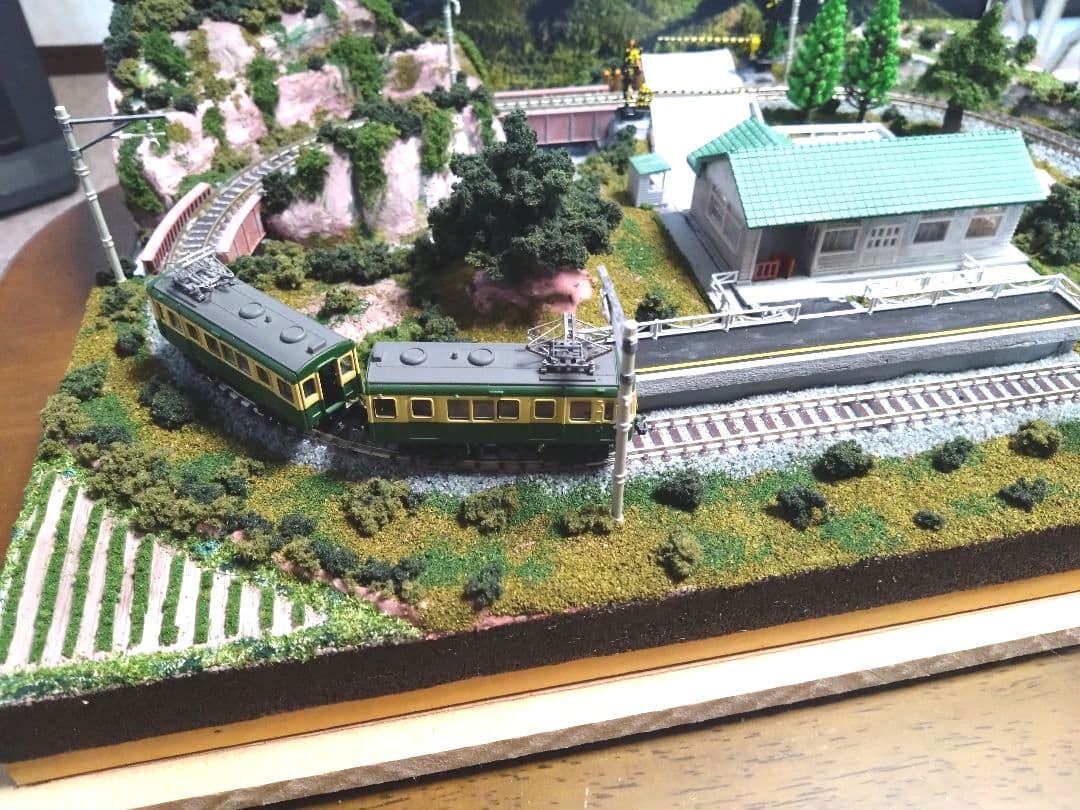 Nゲージ鉄道模型 ジオラマ 透明ケース付き　A3サイズ