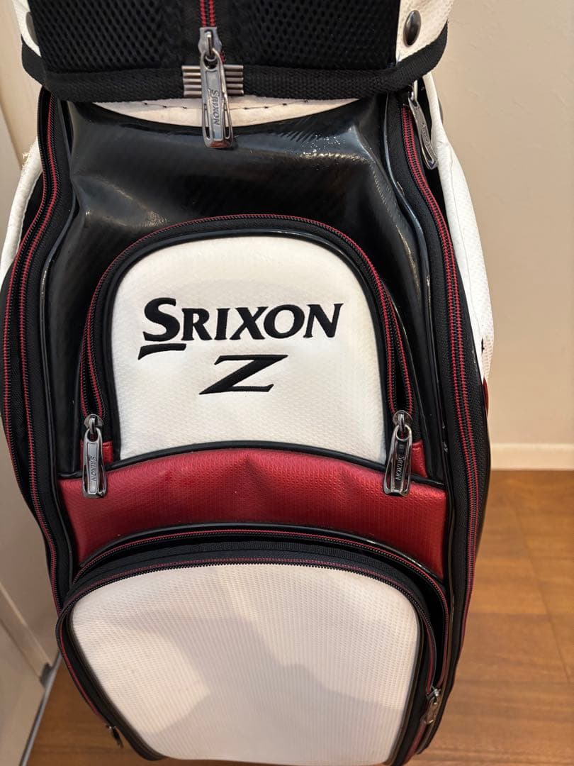 Srixon キャディバッグ ホワイト/レッド　松山英樹モデル