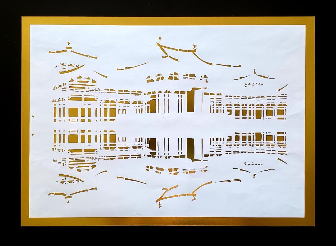 ■ウユニ塩湖畔にたたずみ金色に輝く宇治平等院鳳凰堂の（イメージ作品）です■
