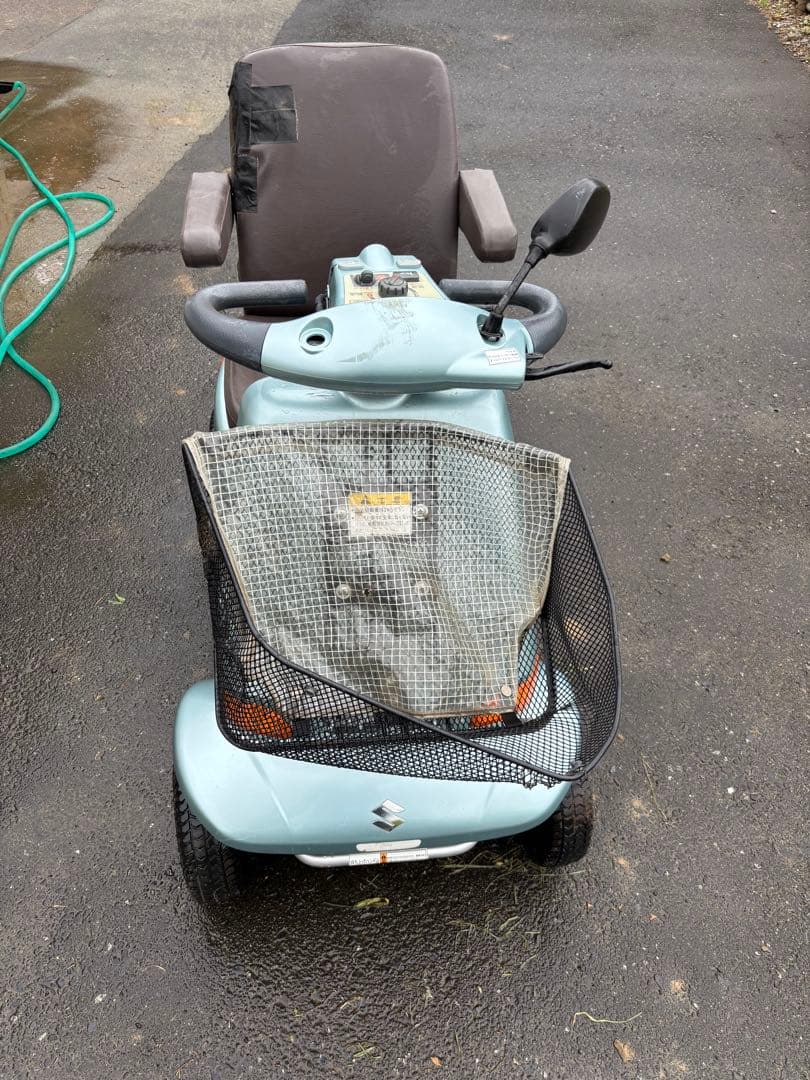 引き取り専用　スズキ水色 前カゴ付き