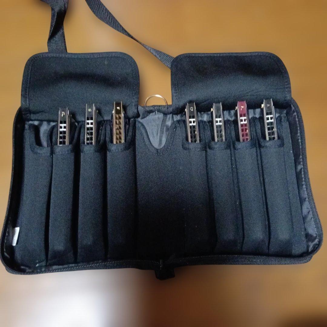 複音ハーモニカ　7個セット　ケース付き