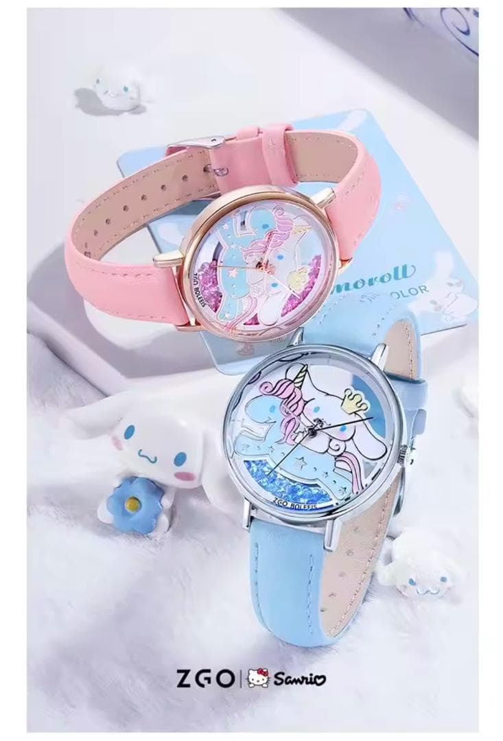 シナモンロール 宝石 ブルー サンリオ 腕時計 限定 海外 コラボ