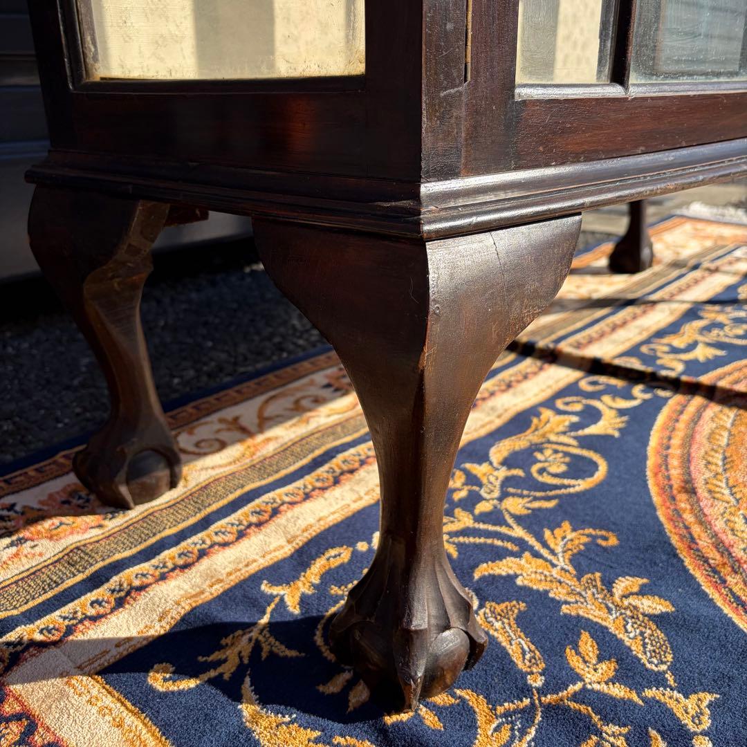 英国 アンティーク キャビネット マホガニー 猫脚 イギリス ヴィンテージ