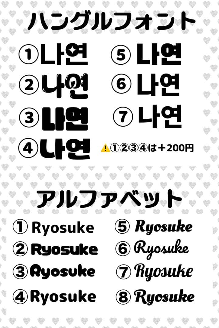 ロナ様　うちわ　文字　オーダー　パネル　ネームボード　ハングル