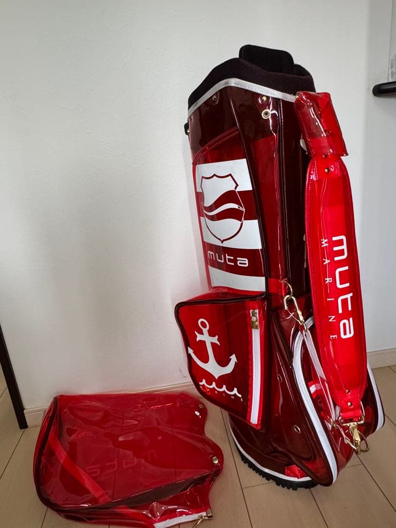 muta キャディバッグ クリアレッド