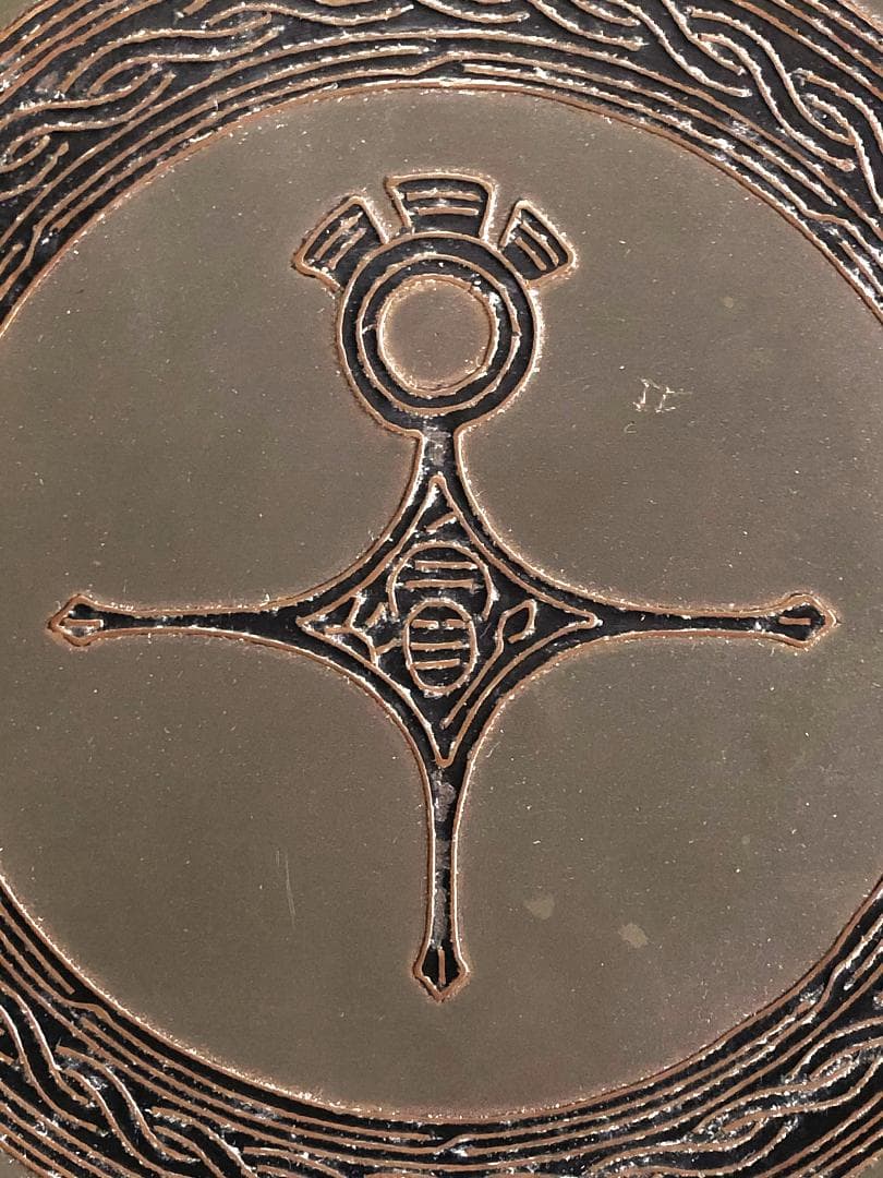 【 アガデスクロス八角飾皿 】　トゥアレグクロス彫金壁掛　アルジェリア骨董　僅少