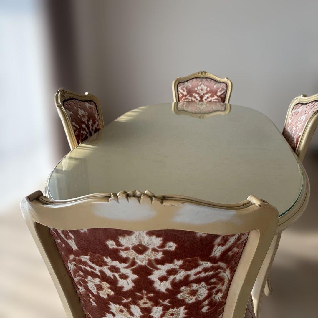 カリモク　ドマーニルイXV ルイ15世 ダイニングテーブル　椅子４脚まとめ売り