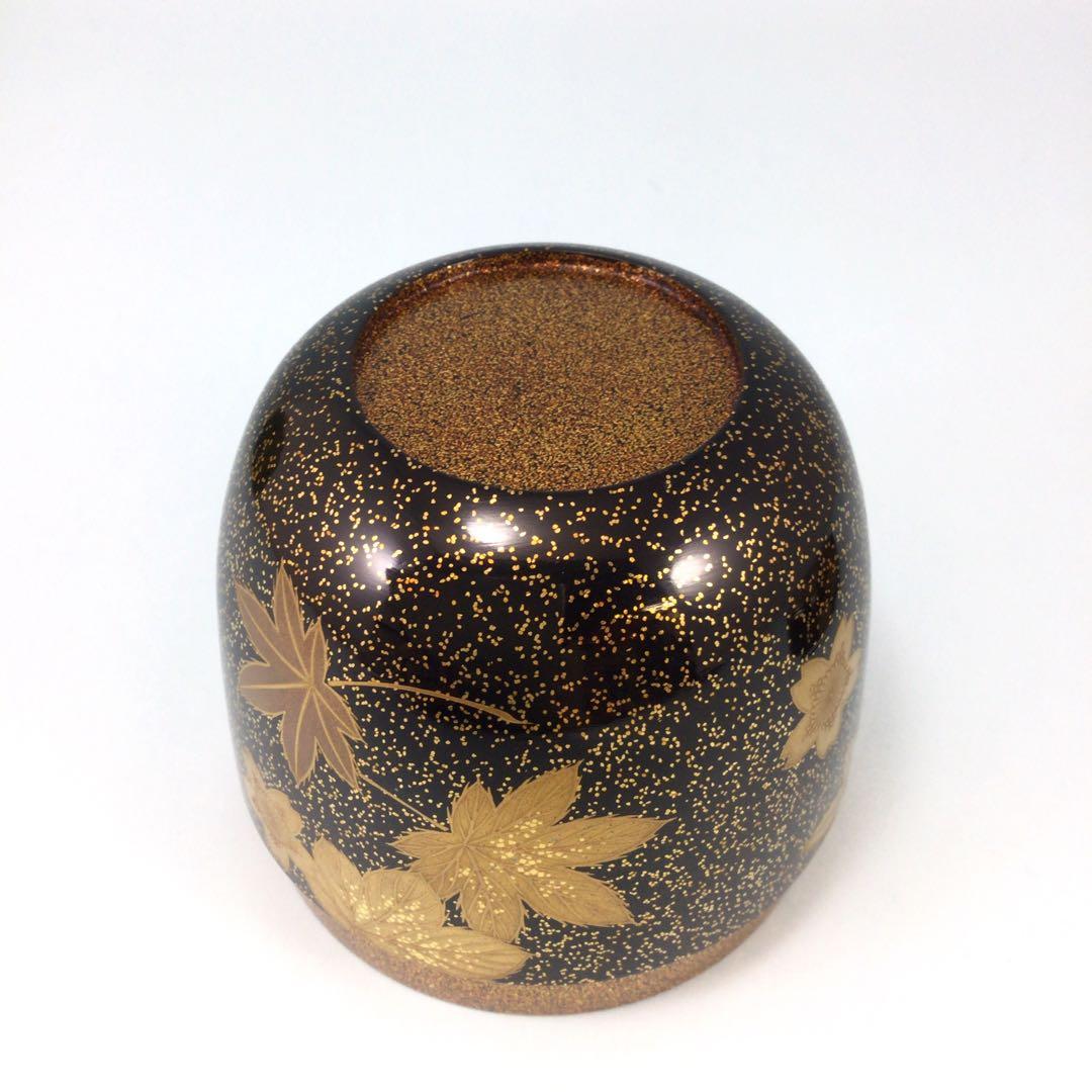 二代西村松逸　雲錦蒔絵棗　金沢の蒔絵師の薄茶器　茶道具