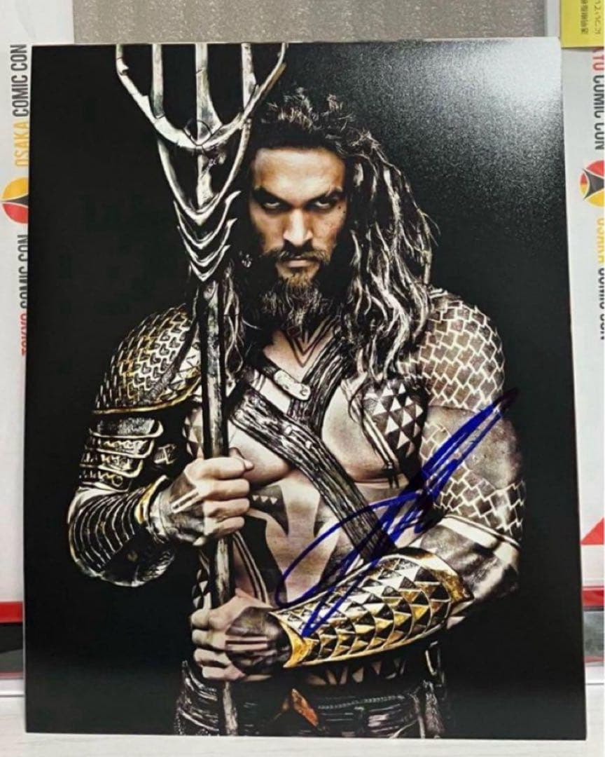 アクアマン　ジェイソン・モモア　直筆サイン　コミコンくじ当選品　サインフォト賞