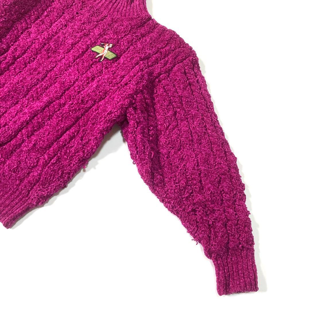 KENZO GOLF ケンゾー ニット プルオーバー ワッペン ヴィンテージ F