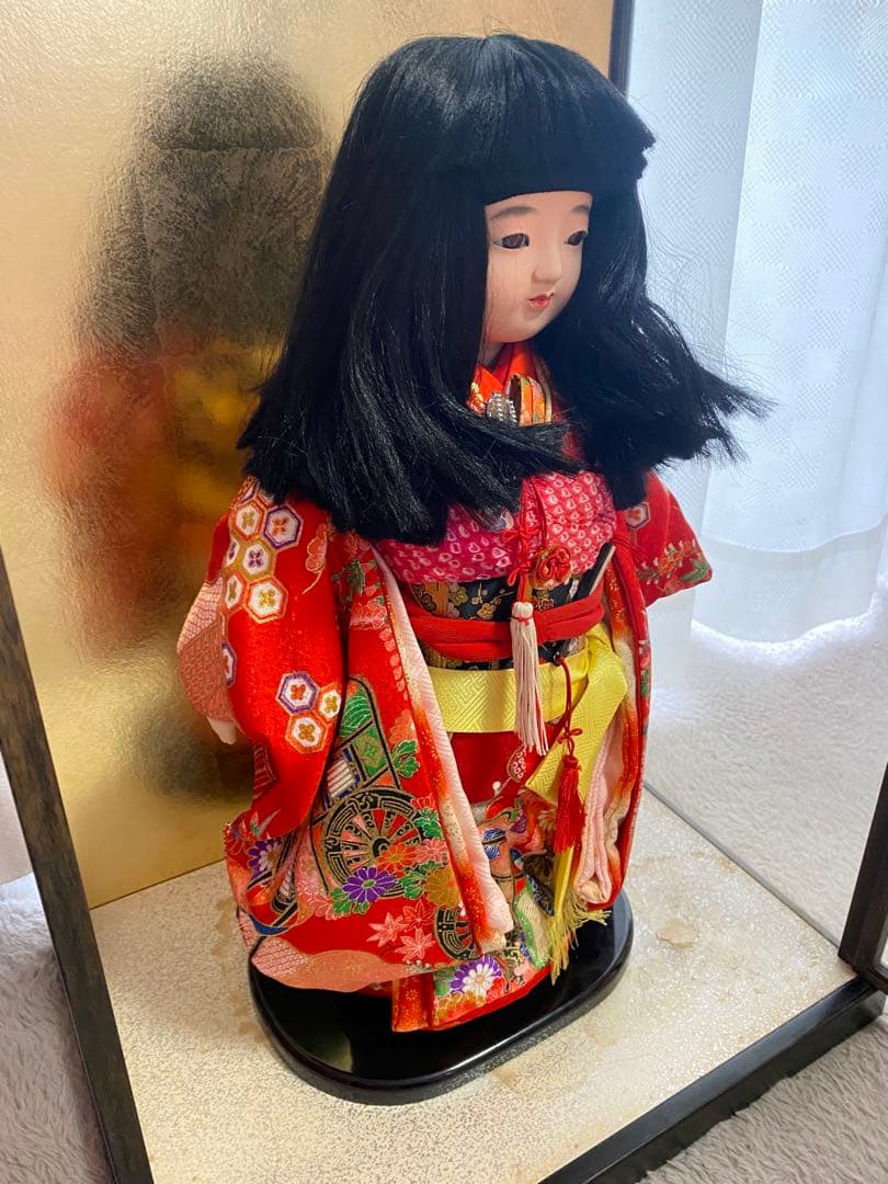 Japanese Antique DOLL 日本人形 ガラスケース付き 市松人形