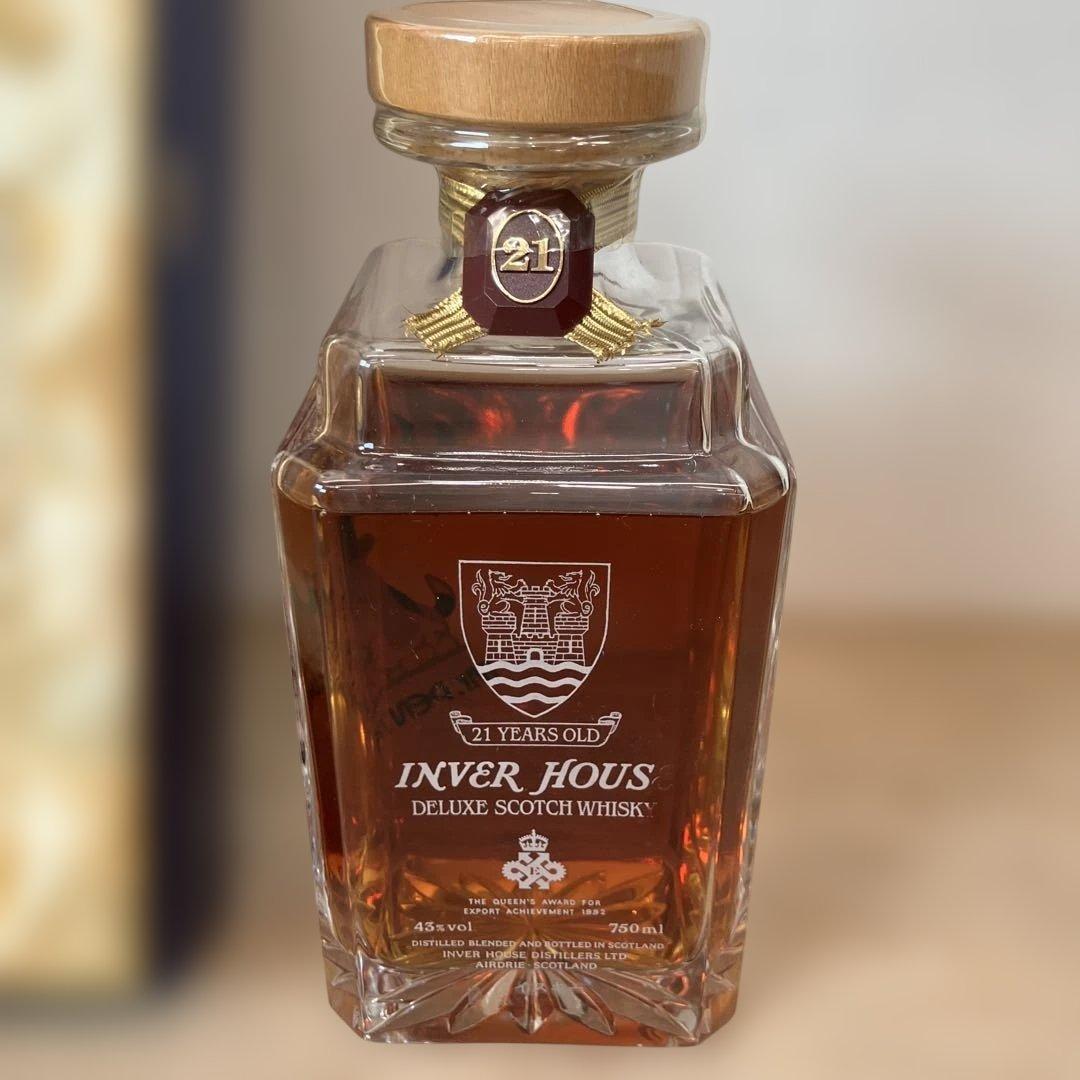 未開栓INVER HOUSE 21年 デラックススコッチウイスキー 750ml