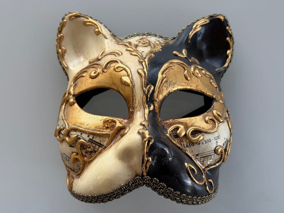 猫型マスケラ アンティーク 古道具 レトロ雑貨 マスカレード 仮面