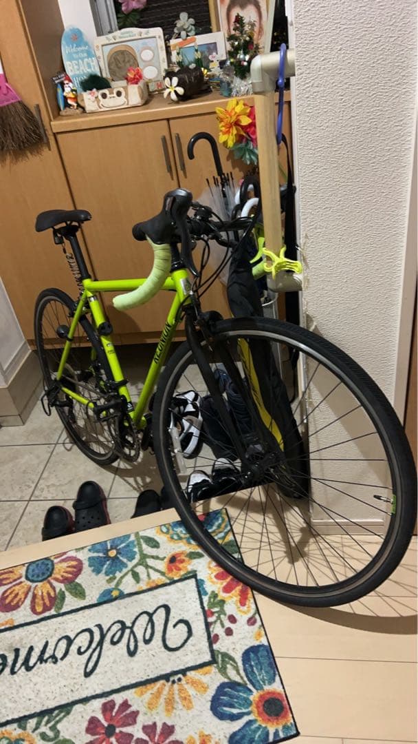 REUNION 蛍光グリーン ロードバイク