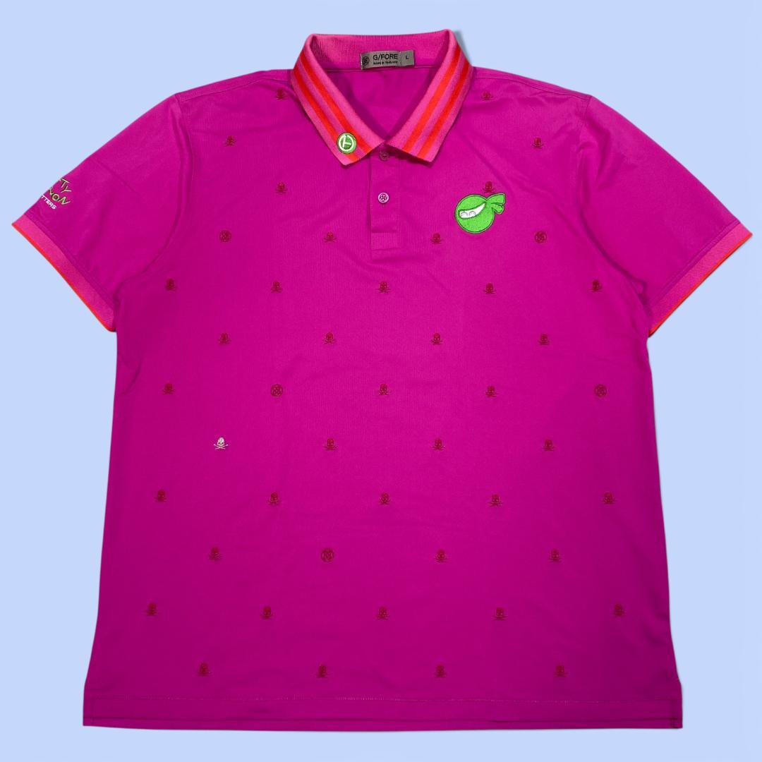 スコッティキャメロン×ジーフォア 半袖 ストレッチ ポロシャツ L ピンク